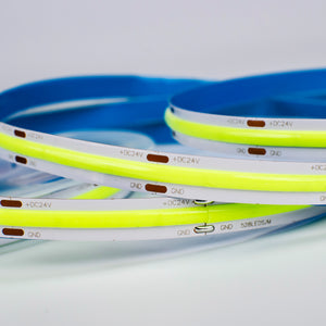 COB LED Strip - Geel - 24V - 8W/m - 800lm/m - CRI>90 - IP20 - 5m