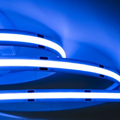 COB LED Strip, Blauw, 24V