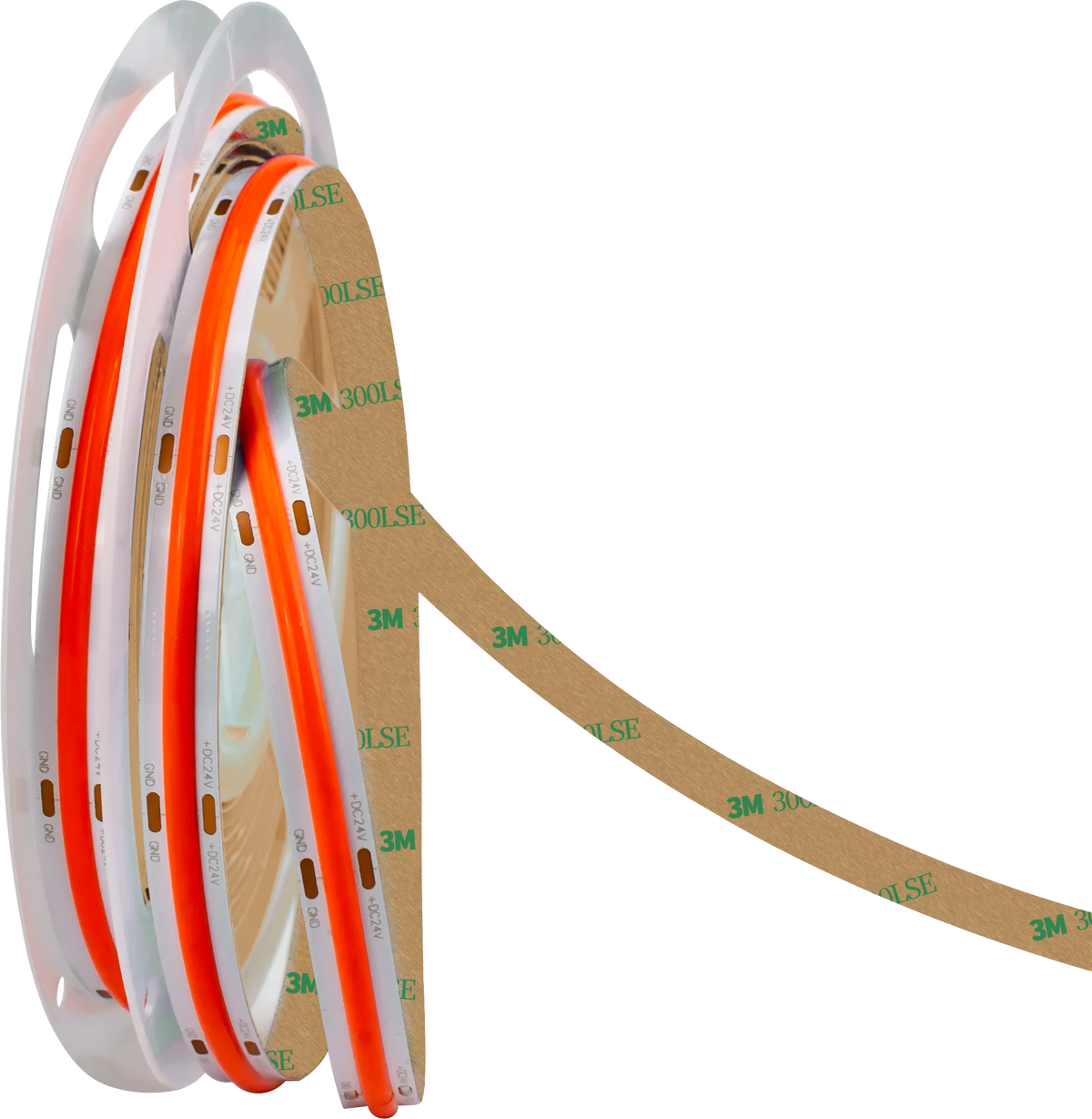 COB LED Strip, Rood, 24V, 8W/m, 800lm/m, CRI>90, IP20, 5m