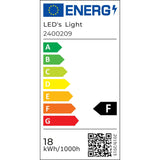 Luminaire LED pour tube fluorescent 1900 lumen - 18W - Blanc froid 4000K - 120cm - tube remplaçable