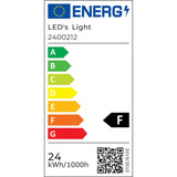 Réglette LED type tube fluorescent, 2520 lumens - 24 W - blanc froid - IP20 - 150 cm - tube LED inclus - 2 pièces
