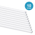 10 stuks LED TL buis T8 120cm 18W 3600 lm 200 lm/W neutraalwit 5000K draaibare eindkappen