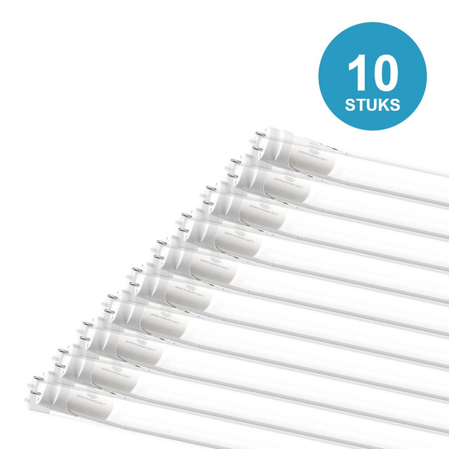 10 stuks LED TL buis T8 120cm 18W met bewegingssensor 60 sec 2520 lm daglichtwit 6000K