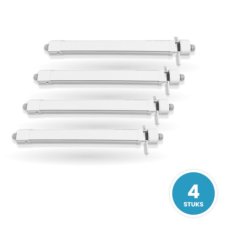 4 stuks LED tri-proof armatuur 1200mm 36W koelwit 4000K