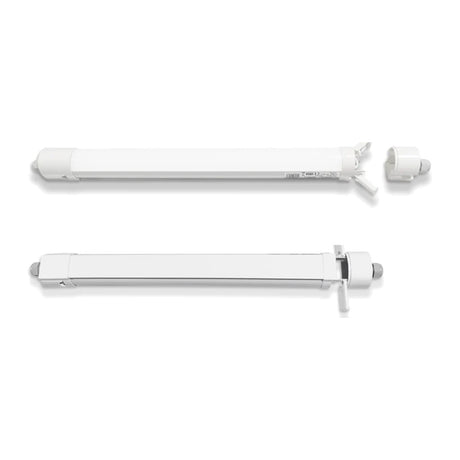 LED tri-proof armatuur 1200mm 36W 150 lm/W koppelbaar, voorkant en achterkant