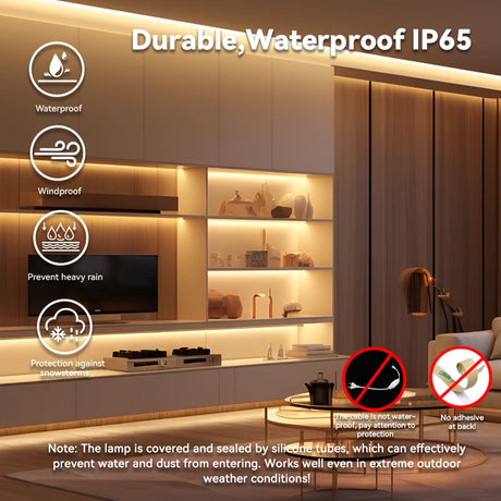 Tsong LED Strip 5m 3000lm 3000K IP65, perfect voor zowel binnen- als buitengebruik