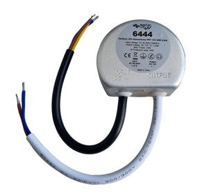 LED voeding, compact, rond, in 230V AC, uit 12 Volt DC, 25 Watt, 2,09A, IP67