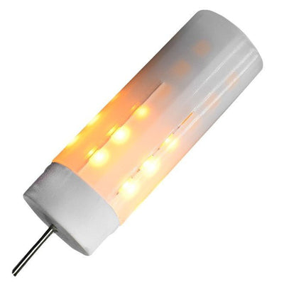 LED vuurlamp G4, fakkel 1W=10W vlam simulatie, flame warmwit 1800K, 8-30V