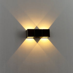 Applique murale extérieure LED's Light à 4 lumières - Modèle Aversa - Blanc chaud - Étanche IP54 - Anthracite