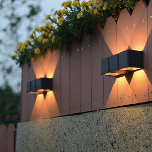 Applique murale extérieure LED's Light à 4 lumières - Modèle Aversa - Blanc chaud - Étanche IP54 - Anthracite
