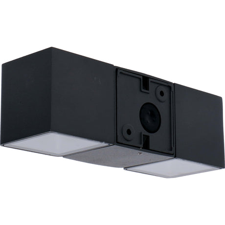 Applique murale extérieure LED's Light à 4 lumières - Modèle Aversa - Blanc chaud - Étanche IP54 - Anthracite