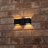 Applique murale extérieure LED's Light à 4 lumières - Modèle Aversa - Blanc chaud - Étanche IP54 - Anthracite