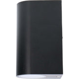 LED's Light LED Wandlamp buiten - Cilinder met 2 x GU10 fitting - Model Sapri - IP44 - Zwart