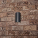 Applique murale extérieure LED's Light - Demi-cylindre avec 2 sources lumineuses - Modèle Siena - IP44 - Anthracite