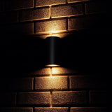 Applique murale extérieure LED's Light - Demi-cylindre avec 2 sources lumineuses - Modèle Siena - IP44 - Anthracite