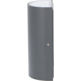 Applique murale extérieure LED's Light - Demi-cylindre avec 2 sources lumineuses - Modèle Siena - IP44 - Anthracite