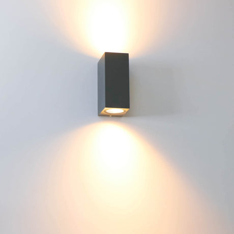 NØRD Up&Down - Lampe extérieure LED's Light avec douille GU10 - Rectangulaire - IP44 - Anthracite - Modèle Milan