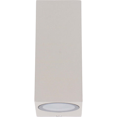 Lampe extérieure LED's Light avec douille GU10 - Rectangulaire - IP44 - Grise - Modèle Milan