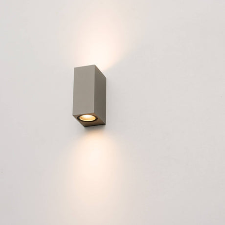 Lampe extérieure LED's Light avec douille GU10 - Rectangulaire - IP44 - Grise - Modèle Milan