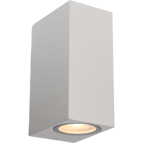 Lampe extérieure LED's Light avec douille GU10 - Rectangulaire - IP44 - Grise - Modèle Milan