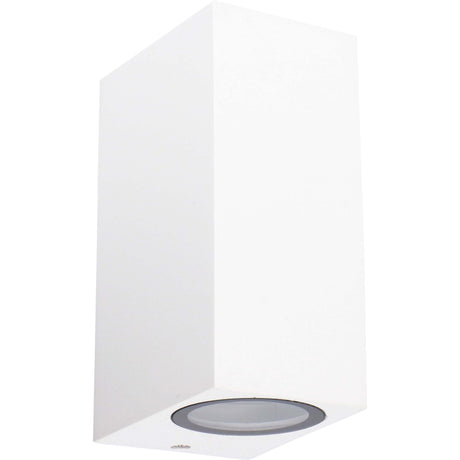 NØRD Up&Down - Lampe extérieure LED's Light avec douille GU10 - Rectangulaire - IP44 - Blanche - Modèle Milan