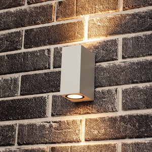 NØRD Up&Down - Lampe extérieure LED's Light avec douille GU10 - Rectangulaire - IP44 - Blanche - Modèle Milan