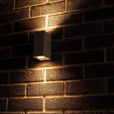 NØRD Up&Down - Lampe extérieure LED's Light avec douille GU10 - Rectangulaire - IP44 - Blanche - Modèle Milan