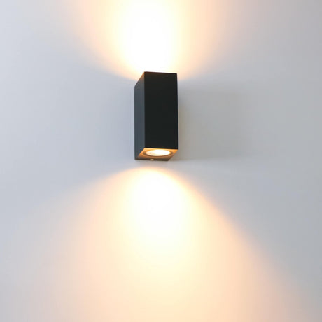NØRD Up&Down - Lampe extérieure LED's Light avec douille GU10 - Rectangulaire - IP44 - Noir - Modèle Milan