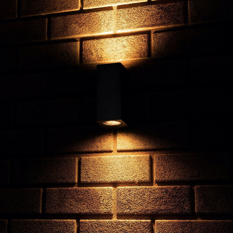 NØRD Up&Down - Lampe extérieure LED's Light avec douille GU10 - Rectangulaire - IP44 - Noir - Modèle Milan