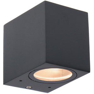 NØRD Down - Applique murale extérieure LED's Light avec douille GU10 - Carrée - IP44 - Anthracite - Modèle Rome