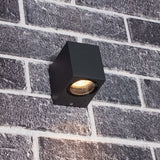 NØRD Down - LED's Light LED Wandlamp Buiten met GU10 fitting - Vierkant - IP44 - Antraciet - Model Rome