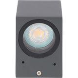 NØRD Down - LED's Light LED Wandlamp Buiten met GU10 fitting - Vierkant - IP44 - Antraciet - Model Rome