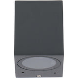 NØRD Down - LED's Light LED Wandlamp Buiten met GU10 fitting - Vierkant - IP44 - Antraciet - Model Rome