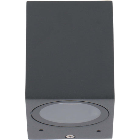 NØRD Down - LED's Light LED Wandlamp Buiten met GU10 fitting - Vierkant - IP44 - Antraciet - Model Rome