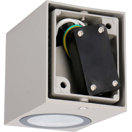 NØRD Down - Applique murale LED extérieure avec douille GU10 - Rome - Carrée - IP44 - Grise