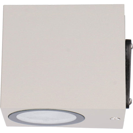 NØRD Down - Applique murale LED extérieure avec douille GU10 - Rome - Carrée - IP44 - Grise