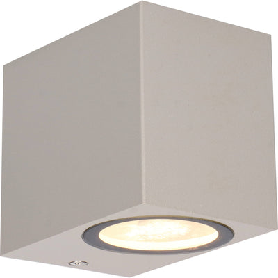 NØRD Down - Applique murale LED extérieure avec douille GU10 - Rome - Carrée - IP44 - Grise