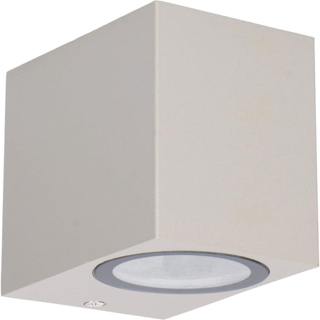 NØRD Down - Applique murale LED extérieure avec douille GU10 - Rome - Carrée - IP44 - Grise