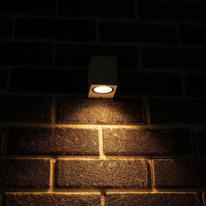 NØRD Down - LED's Light applique murale LED extérieure avec douille GU10 - Carrée - IP44 - Blanche - Modèle Rome