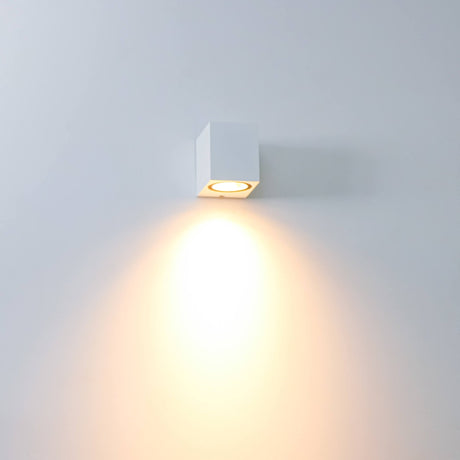 NØRD Down - LED's Light LED Wandlamp Buiten met GU10 fitting - Vierkant - IP44 - Wit - Model Rome