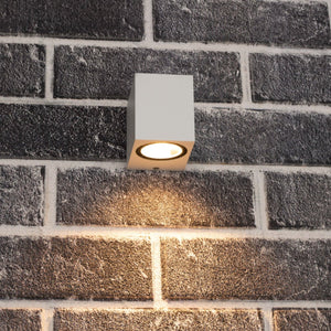 NØRD Down - LED's Light applique murale LED extérieure avec douille GU10 - Carrée - IP44 - Blanche - Modèle Rome