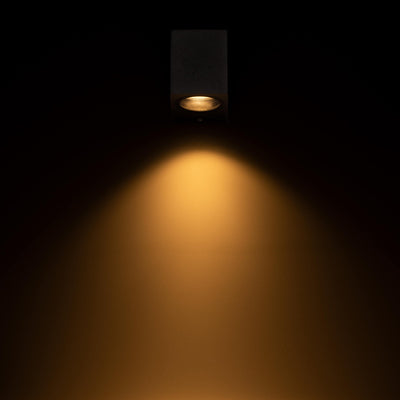 NØRD Down - LED's Light LED Wandlamp Buiten met GU10 fitting - Vierkant - IP44 - Zwart - Model Rome