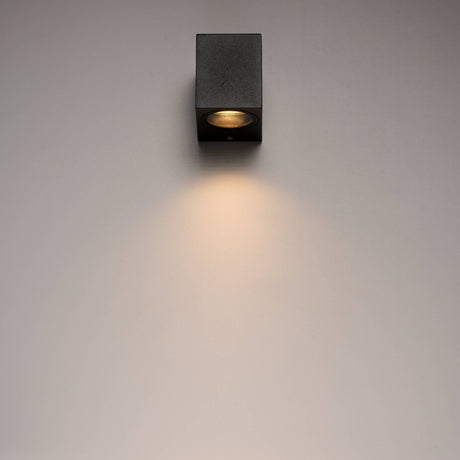 NØRD Down - Applique murale extérieure LED's Light avec douille GU10 - Carrée - IP44 - Noire - Modèle Rome