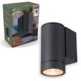LED's Light Muurlamp voor buiten - GU10 fitting - IP44 waterbestendig - Antraciet - Model Carpi