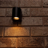 Applique murale extérieure LED's Light avec douille GU10 - Ronde - Modèle San Marino - IP44 - Noire