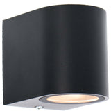 Applique murale extérieure LED's Light avec douille GU10 - Ronde - Modèle San Marino - IP44 - Noire