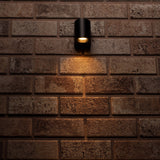 Applique murale extérieure LED's Light avec douille GU10 - Ronde - Modèle San Marino - IP44 - Noire