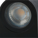 Applique murale extérieure LED's Light avec douille GU10 - Ronde - Modèle San Marino - IP44 - Noire