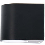 Applique murale extérieure LED's Light avec douille GU10 - Ronde - Modèle San Marino - IP44 - Noire