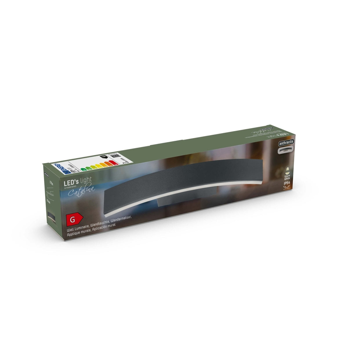LED's Light Wandlamp Buiten - Model Todi - Draaibaar - Rondom warm wit licht - IP54 - Antraciet